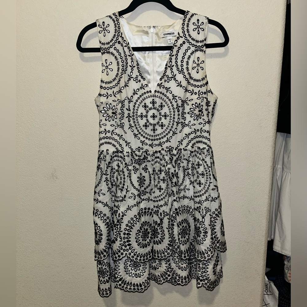 EXPRESS white eyelet dress